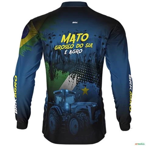 Camisa Agro BRK Agro é Mato Grosso do Sul com UV50 + -  Gênero: Masculino Tamanho: PP