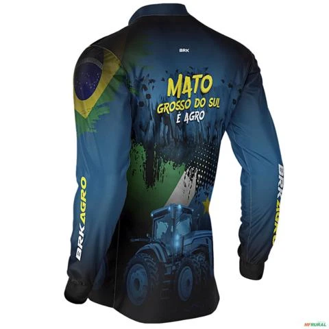 Camisa Agro BRK Agro é Mato Grosso do Sul com UV50 + -  Gênero: Masculino Tamanho: G