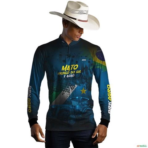 Camisa Agro BRK Agro é Mato Grosso do Sul com UV50 + -  Gênero: Masculino Tamanho: G