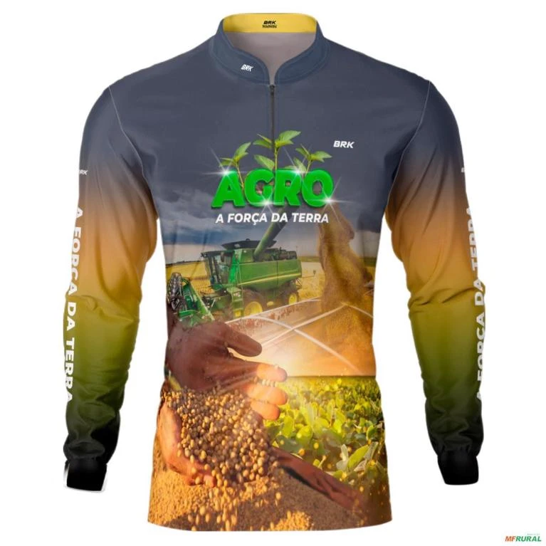 Camisa Agro Brk Plantação de Soja com Uv50 - Tamanho:M