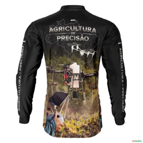 Camisa BRK Drone é Agro Agricultura de Precisão 02 com Uv50 - Tamanho:G