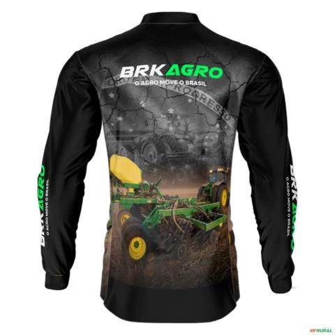 Camisa Agro BRK Plantadeira Preta com UV50 + Caneca