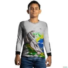 Camisa Agro BRK Branca Pintado com UV50 + -  Gênero: Infantil Tamanho: Infantil PP