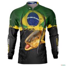 Camisa Agro BRK Dourado Brasil com UV50 + -  Gênero: Masculino Tamanho: G