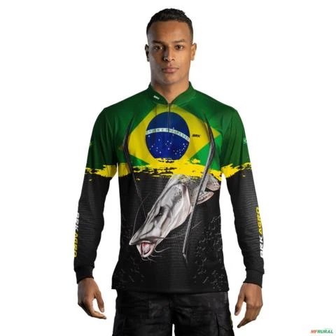 Camisa Agro BRK Pintado Brasil com UV50 + -  Gênero: Masculino Tamanho: GG