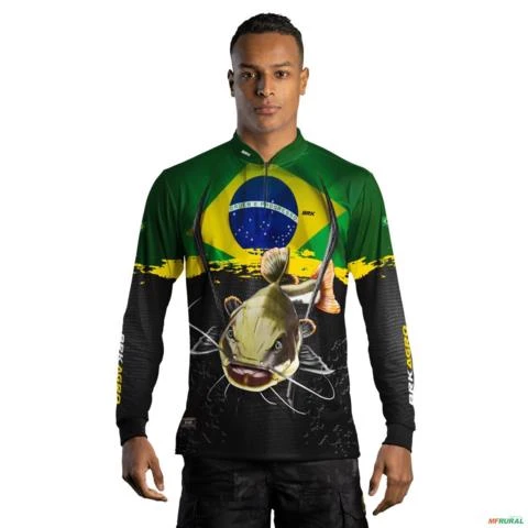 Camisa Agro BRK Pirarara Brasil com UV50 + -  Gênero: Masculino Tamanho: M