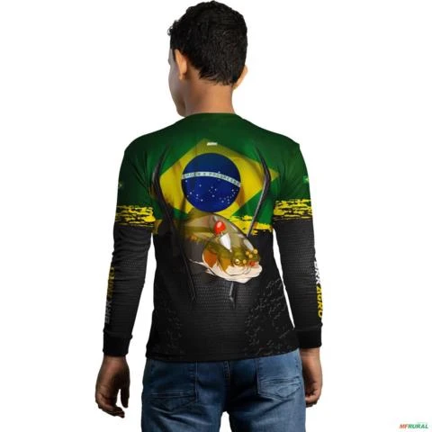 Camisa Agro BRK Tambaqui Brasil com UV50 + -  Gênero: Infantil Tamanho: Infantil P