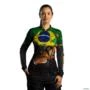 Camisa Agro BRK Tucuna Açu Brasil com UV50 + -  Gênero: Feminino Tamanho: Baby Look PP