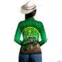 Camisa Agro Brk Trator São Bento Verde com UV50+ -  Gênero: Feminino Tamanho: Baby Look M
