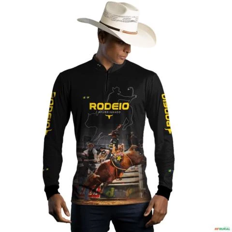 Camisa Country Brk Rodeio Apurrinhado com Uv50  - Tamanho: P