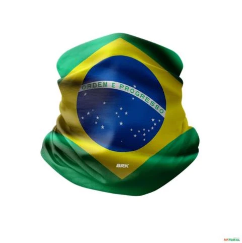 Bandana Tubeneck Brk Multifuncional com Proteção Solar Uv50+ -  Cores: Bandeira do Brasil 3