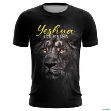 Camiseta Cristã Brk Yeshua Ele Reina com Proteção Solar UV 50 - Tamanho: PP
