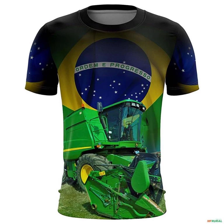 Camiseta Agro BRK Colheitadeira com UV50 - Tamanho: PP
