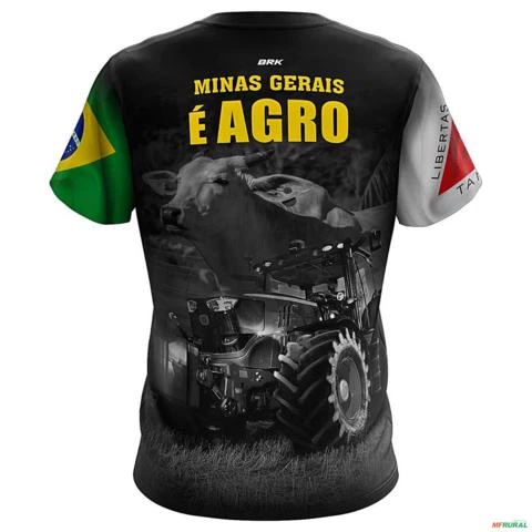 Camiseta Agro BRK Minas Gerais é Agro com Proteção Solar Uv 50 - Tamanho: P