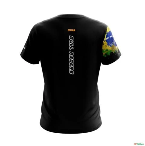 Camiseta Rodeio Brk Bull Rider Brasil 02 com UV 50- Tamanho: M
