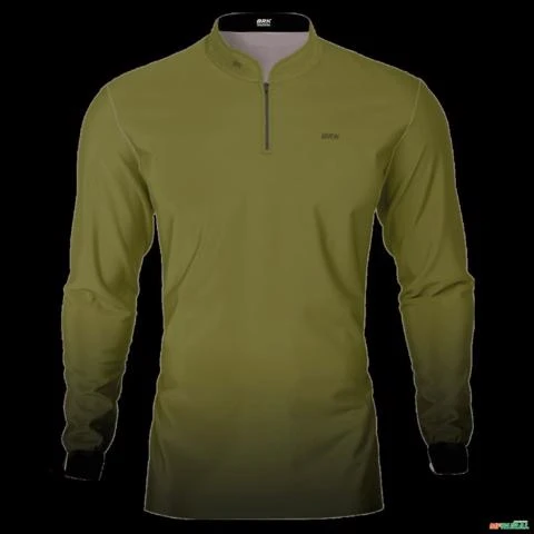 Camisa Casual BRK Unissex Basic Verde Musgo com UV50  - Tamanho: G
