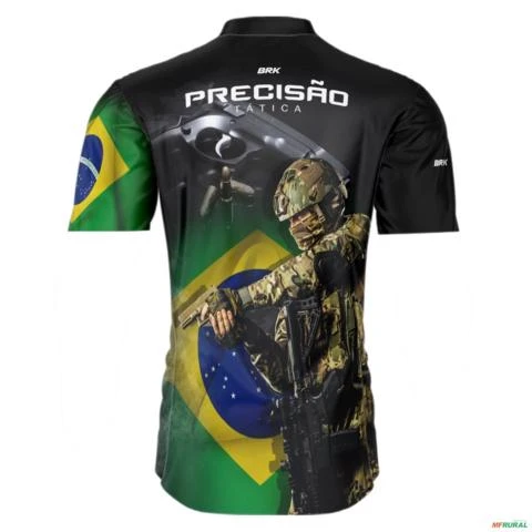 Camiseta Militar Brk Precisão Tática Brasil com Uv50 - Tamanho: GG