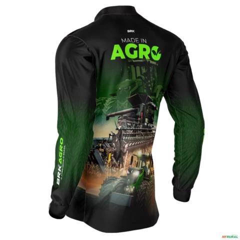 Camisa Agro Brk Made in Agro Produtor de Trigo com UV50+ -  Gênero: Masculino Tamanho: G