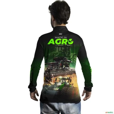 Camisa Agro Brk Made in Agro Produtor de Trigo com UV50+ -  Gênero: Masculino Tamanho: GG