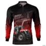 Camisa Agro BRK Trator Vermelho MF 9S com UV50 + -  Gênero: Masculino Tamanho: G