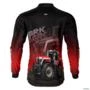 Camisa Agro BRK Trator Vermelho MF 9S com UV50 + -  Gênero: Masculino Tamanho: G