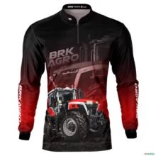 Camisa Agro BRK Trator Vermelho MF 9S com UV50 + -  Gênero: Masculino Tamanho: GG