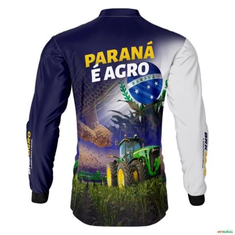 Camisa Agro BRK Paraná é Agro Milho e Soja com UV50 + -  Gênero: Masculino Tamanho: GG