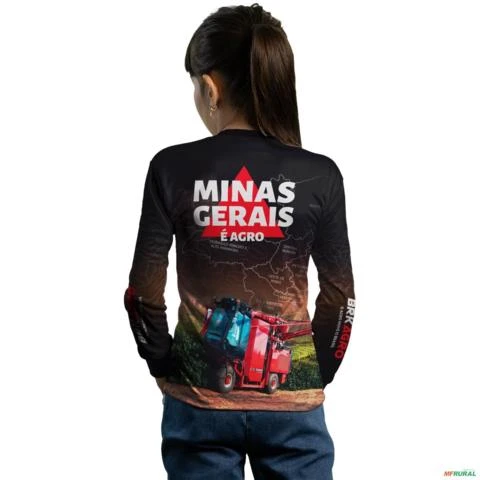 Camisa Agro BRK Minas Gerais Colheita de Café com UV50 + -  Gênero: Infantil Tamanho: Infantil M