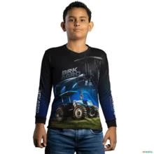 Camisa Agro BRK Trator TL5 Azul com UV50 + -  Gênero: Infantil Tamanho: Infantil XXG