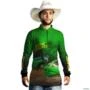 Camisa Agro BRK Colheitadeira X9 Verde com UV50+ -  Gênero: Masculino Tamanho: G2