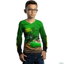 Camisa Agro BRK Colheitadeira X9 Verde com UV50+ -  Gênero: Infantil Tamanho: Infantil GG