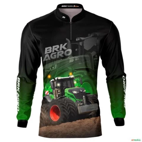 Camisa Agro BRK Trator Vario 1000 Preta com UV50+ -  Gênero: Masculino Tamanho: PP