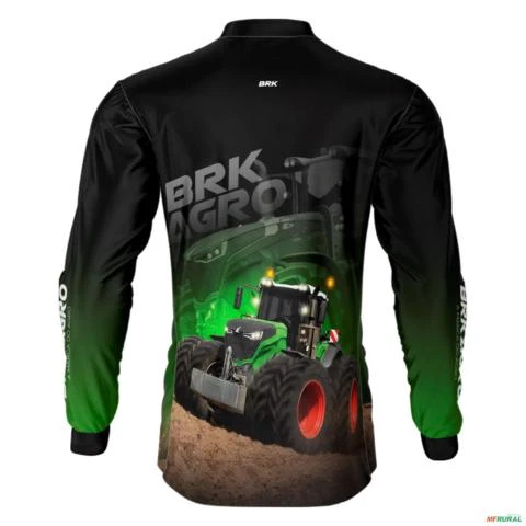 Camisa Agro BRK Trator Vario 1000 Preta com UV50+ -  Gênero: Masculino Tamanho: G4