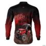 Camisa Agro BRK Trator 6675 F Vermelho com UV50+ -  Gênero: Masculino Tamanho: G1