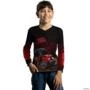 Camisa Agro BRK Trator 6675 F Vermelho com UV50+ -  Gênero: Infantil Tamanho: Infantil M
