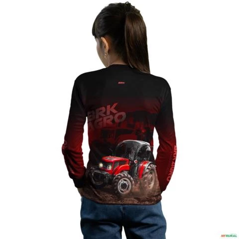 Camisa Agro BRK Trator 6675 F Vermelho com UV50+ -  Gênero: Infantil Tamanho: Infantil GG