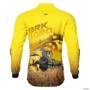 Camisa Agro BRK Colheitadeira CR11 Amarela com UV50+ -  Gênero: Masculino Tamanho: G1