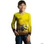 Camisa Agro BRK Colheitadeira CR11 Amarela com UV50+ -  Gênero: Infantil Tamanho: Infantil GG