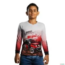 Camisa Agro BRK Trator 6675 F Vermelho Clara com UV50+ -  Gênero: Infantil Tamanho: Infantil GG