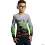 Camisa Agro BRK Trator Vario 1000 Clara com UV50+ -  Gênero: Infantil Tamanho: Infantil G