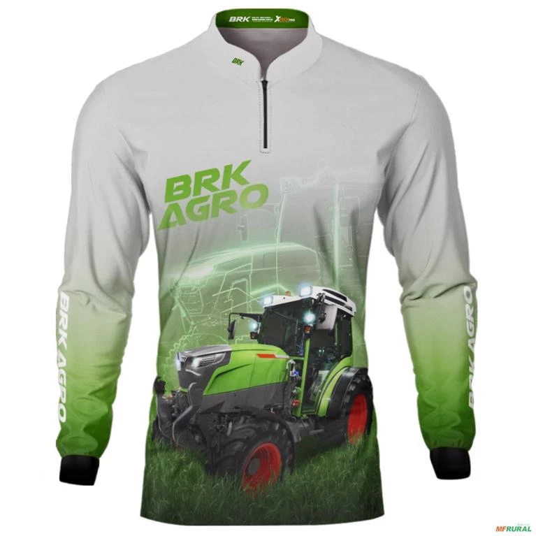 Camisa Agro BRK Trator E107 Clara com UV50+ -  Gênero: Masculino Tamanho: G