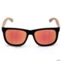 Óculos de Sol BRK Quadrado Bambu com Lente Polarizada Vermelha