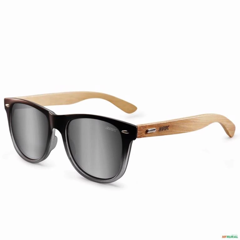 Óculos de Sol BRK Redondo Bambu com Lente Polarizada Espelhada