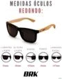 Óculos de Sol BRK Redondo Bambu com Lente Polarizada Espelhada
