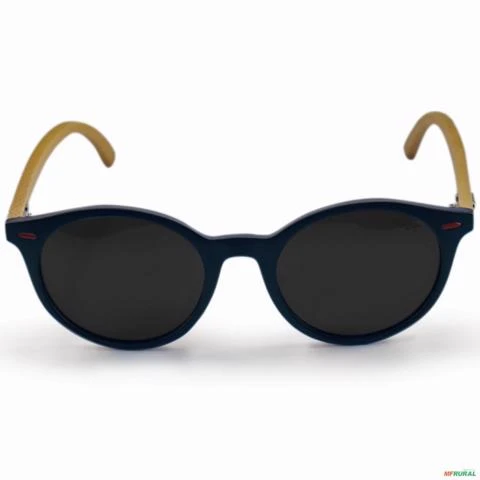 Óculos de Sol BRK Arredondado Azul com Lente Polarizada Preta