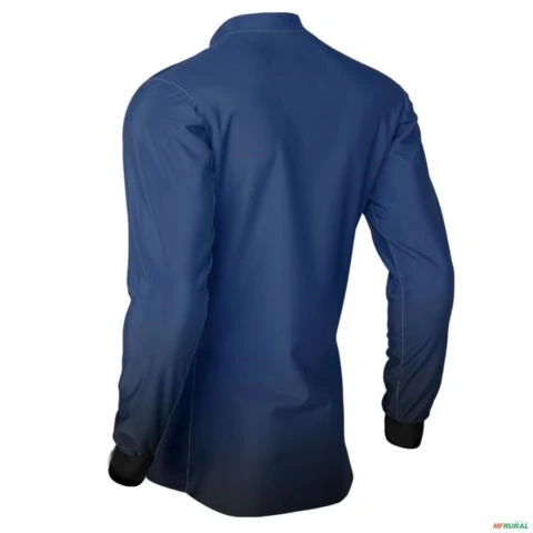 Camisa Casual Brk Unissex Basic Azul Naval com UV50+ -  Gênero: Masculino Tamanho: GG