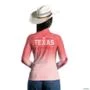 Camisa Agro Feminina BRK Rosa Texas Dallas com UV50+ -  Gênero: Feminino Tamanho: Baby Look PP