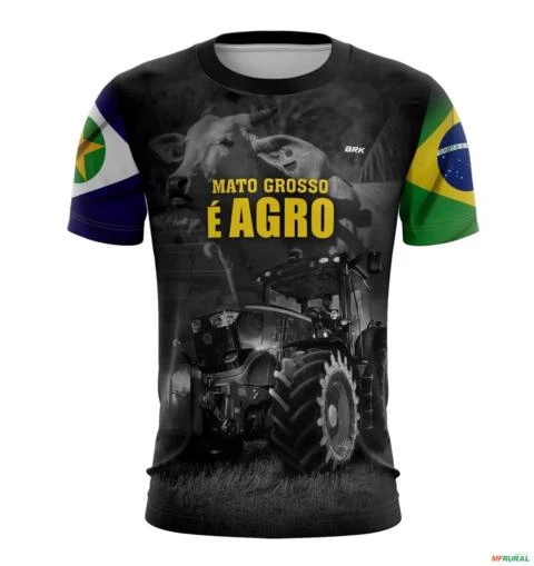 Camiseta Agro BRK Mato Grosso é Agro com UV50 - Tamanho P