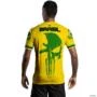 Camiseta Militar BRK Caveira Brasil Verde com Proteção Solar UV50+ -  Gênero: Masculino Tamanho: PP