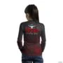 Camisa Agro BRK Texas Country Girl Preta com Proteção UV50+ -  Gênero: Infantil Tamanho: Infantil GG